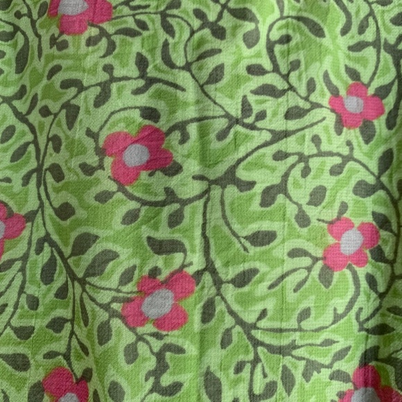 Sigrid Olsen Green & Pink Fitted Floral Top ~ Size 12 - Picture 4 of 7